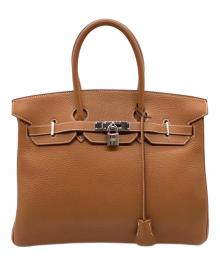 HERMES（エルメス）の古着「バーキン 35/シルバー金具/トリヨンクレマンス/ゴールド/□I刻印:2005年」｜ゴールド