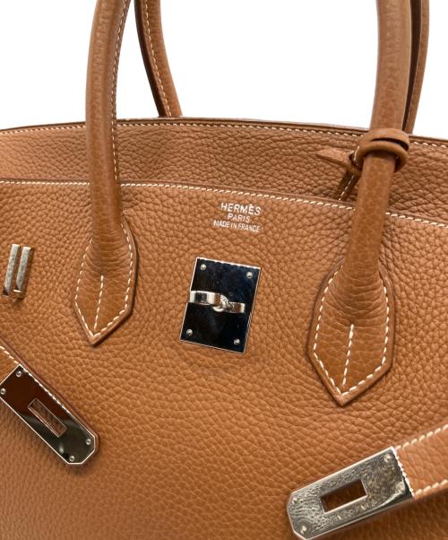 HERMES（エルメス）HERMES (エルメス) バーキン 35/シルバー金具/トリヨンクレマンス/ゴールド/□I刻印:2005年 ゴールド サイズ:35の古着・服飾アイテム