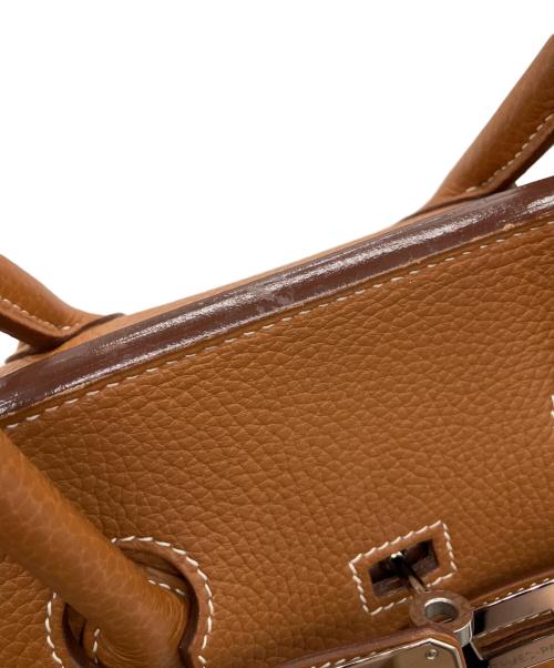 HERMES（エルメス）HERMES (エルメス) バーキン 35/シルバー金具/トリヨンクレマンス/ゴールド/□I刻印:2005年 ゴールド サイズ:35の古着・服飾アイテム