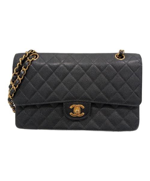 CHANEL（シャネル）CHANEL (シャネル) マトラッセ25　Wフラップチェーンショルダーバッグ ブラック サイズ:25の古着・服飾アイテム