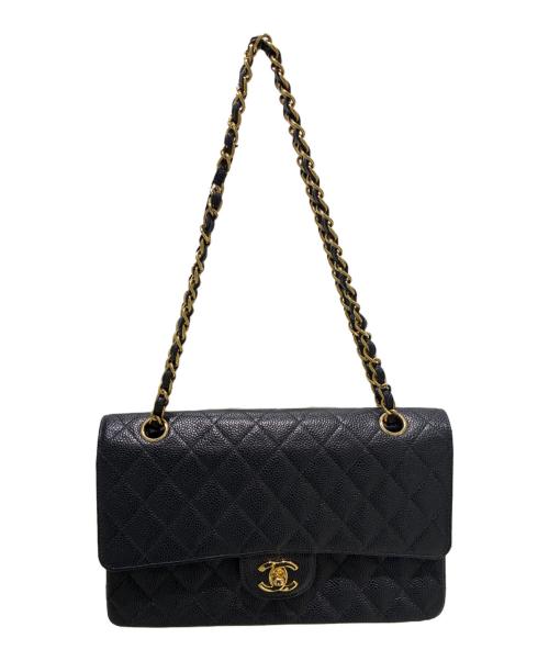 CHANEL（シャネル）CHANEL (シャネル) マトラッセ25　Wフラップチェーンショルダーバッグ ブラック サイズ:25の古着・服飾アイテム