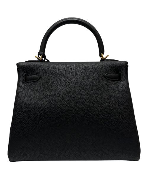 HERMES（エルメス）HERMES (エルメス) ケリー25 内縫い/ゴールド金具/トゴ/ブラック/W刻印 ブラック サイズ:25の古着・服飾アイテム