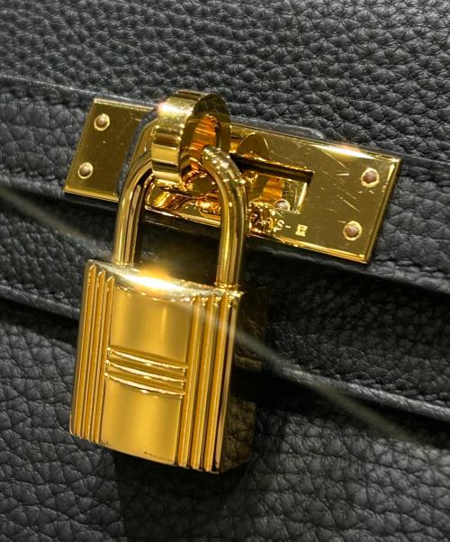 HERMES（エルメス）HERMES (エルメス) ケリー25 内縫い/ゴールド金具/トゴ/ブラック/W刻印 ブラック サイズ:25の古着・服飾アイテム