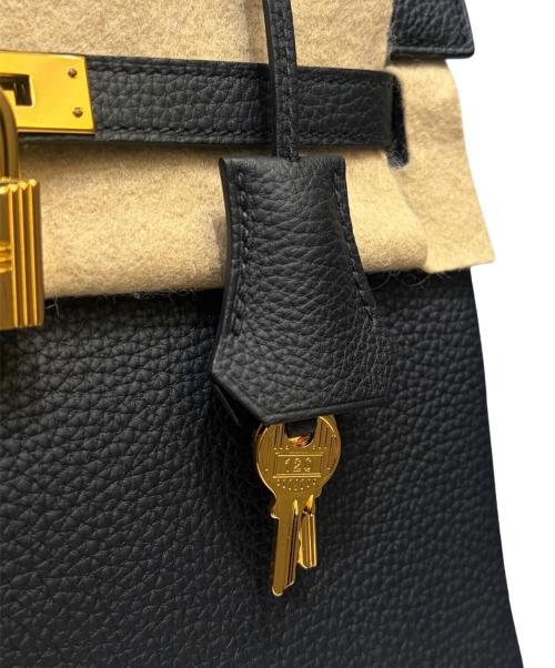 HERMES（エルメス）HERMES (エルメス) ケリー25 内縫い/ゴールド金具/トゴ/ノワール/W刻印/2024年 ブラック サイズ:25の古着・服飾アイテム
