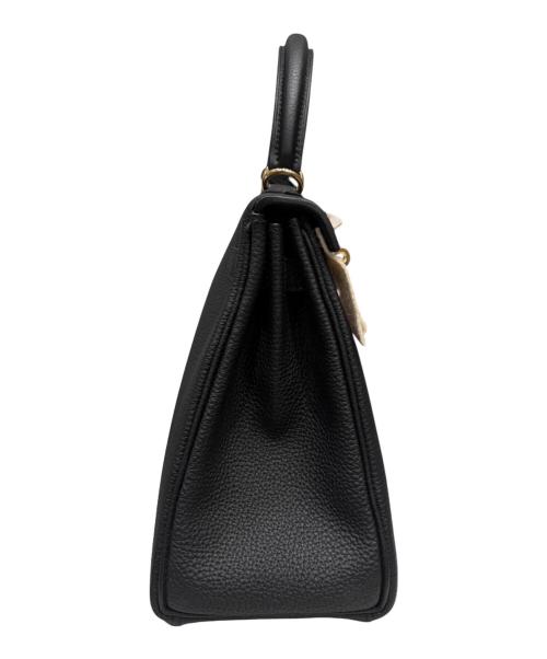 HERMES（エルメス）HERMES (エルメス) ケリー25 内縫い/ゴールド金具/トゴ/ノワール/W刻印/2024年 ブラック サイズ:25の古着・服飾アイテム