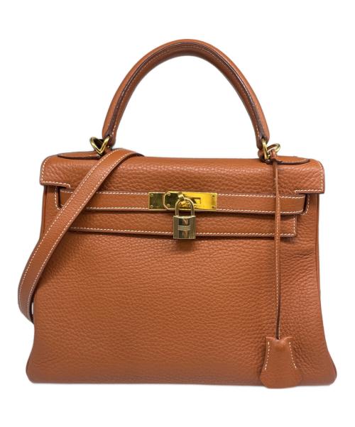 HERMES（エルメス）HERMES (エルメス) ケリー28 内縫い/ゴールド金具/コニャック/□G刻印:2003年製 コニャック サイズ:28の古着・服飾アイテム
