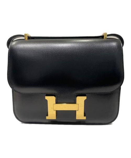 HERMES（エルメス）HERMES (エルメス) コンスタンスⅢ ミニ/ゴールド金具/ボックスカーフ/D刻印:2019年製 ブラック サイズ:ミニの古着・服飾アイテム