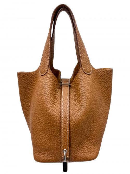 HERMES（エルメス）HERMES (エルメス) Picotin Lock（18）PM ピコタンロック（18）PM/トリヨンクレマンス/ゴールド/U刻印：2022年製造/シルバー金具 ゴールドの古着・服飾アイテム