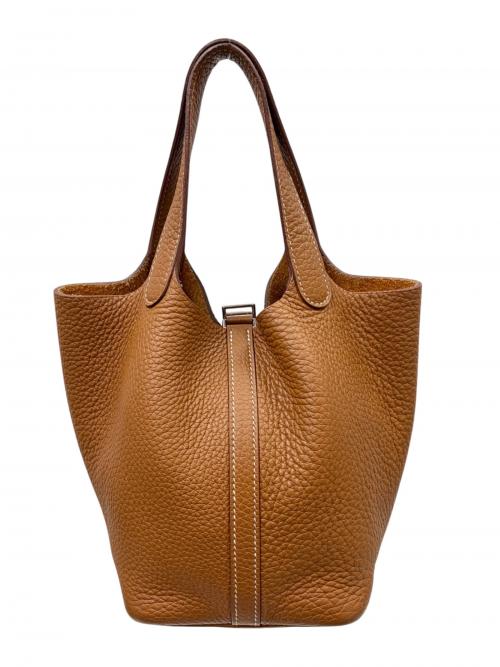 HERMES（エルメス）HERMES (エルメス) Picotin Lock（18）PM ピコタンロック（18）PM/トリヨンクレマンス/ゴールド/U刻印：2022年製造/シルバー金具 ゴールドの古着・服飾アイテム