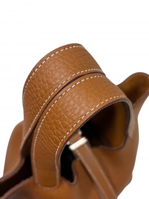 HERMES（エルメス）HERMES (エルメス) Picotin Lock（18）PM ピコタンロック（18）PM/トリヨンクレマンス/ゴールド/U刻印：2022年製造/シルバー金具 ゴールドの古着・服飾アイテム