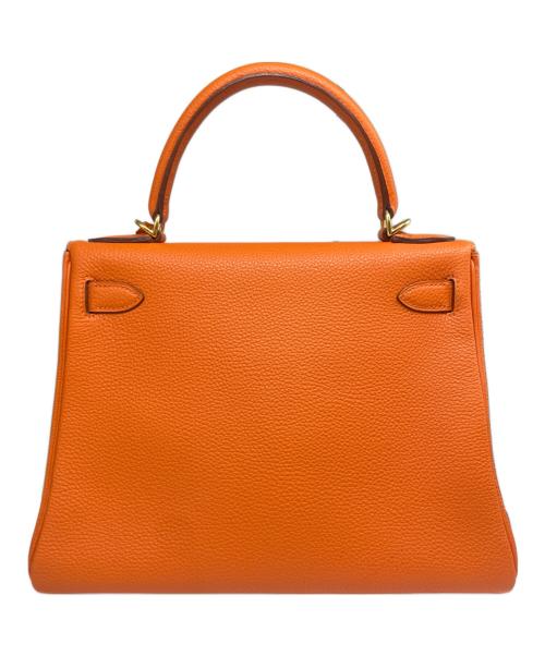 HERMES（エルメス）HERMES (エルメス) ケリー28 内縫い/ゴールド金具/トゴ/オレンジ/□E刻印:2022年 オレンジ サイズ:28の古着・服飾アイテム