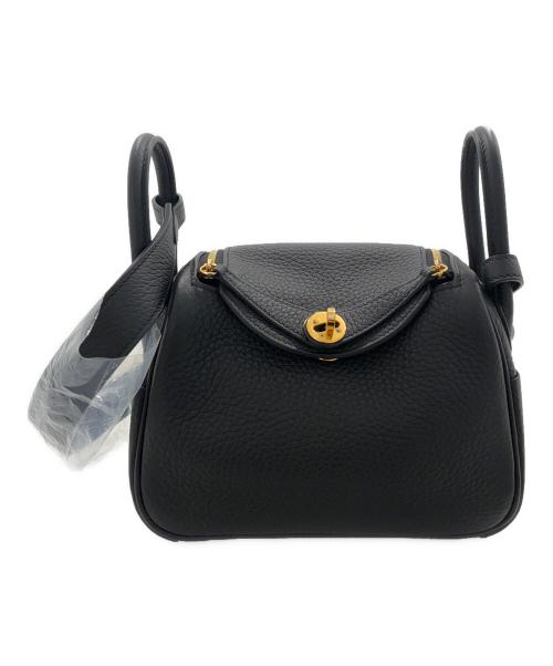 HERMES（エルメス）HERMES (エルメス) リンディミニ/ゴールド金具/W刻印:2024年 ブラック サイズ:ミニの古着・服飾アイテム