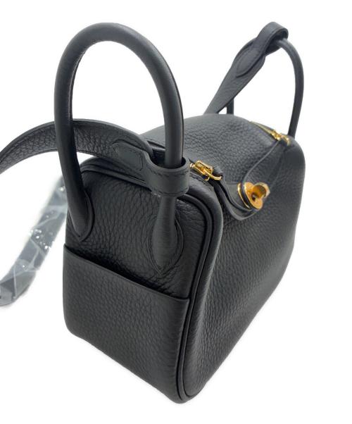 HERMES（エルメス）HERMES (エルメス) リンディミニ/ゴールド金具/W刻印:2024年 ブラック サイズ:ミニの古着・服飾アイテム