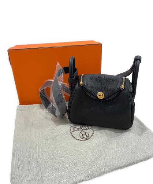 HERMES（エルメス）HERMES (エルメス) リンディミニ/ゴールド金具/W刻印:2024年 ブラック サイズ:ミニの古着・服飾アイテム