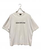 BALENCIAGAバレンシアガ）の古着「ダメージ加工ロゴTシャツ　22AW」｜ホワイト