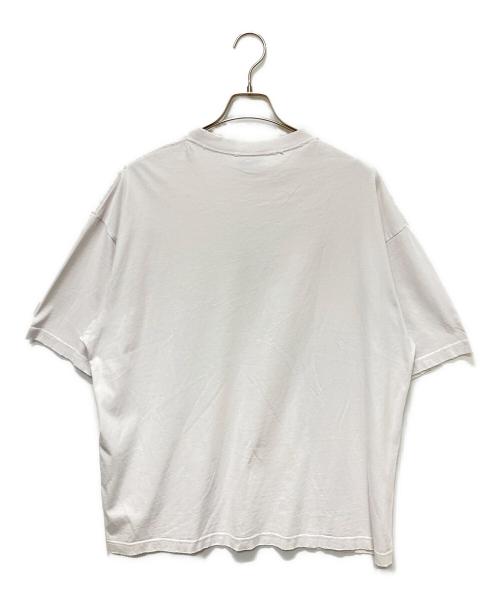 BALENCIAGA（バレンシアガ）BALENCIAGA (バレンシアガ) ダメージ加工ロゴTシャツ　22AW ホワイト サイズ:XLの古着・服飾アイテム
