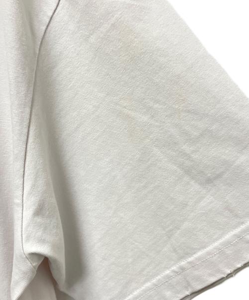 BALENCIAGA（バレンシアガ）BALENCIAGA (バレンシアガ) ダメージ加工ロゴTシャツ　22AW ホワイト サイズ:XLの古着・服飾アイテム