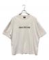 BALENCIAGA（バレンシアガ）の古着「ダメージ加工ロゴTシャツ　22AW」｜ホワイト
