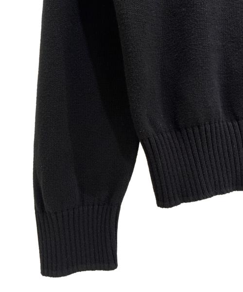 VERSACE（ヴェルサーチェ）VERSACE (ヴェルサーチェ) シグネチャーロゴニット ブラック サイズ:48の古着・服飾アイテム