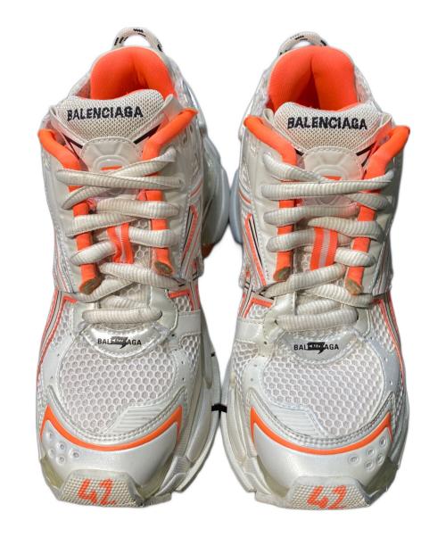 BALENCIAGA（バレンシアガ）BALENCIAGA (バレンシアガ) RUNNERスニーカー ホワイト×オレンジ サイズ:42の古着・服飾アイテム