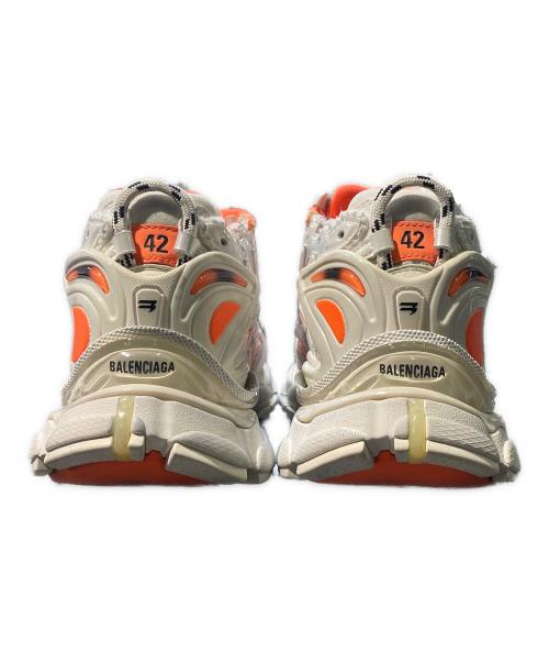 BALENCIAGA（バレンシアガ）BALENCIAGA (バレンシアガ) RUNNERスニーカー ホワイト×オレンジ サイズ:42の古着・服飾アイテム