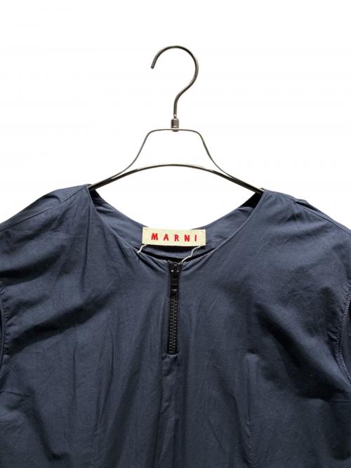 MARNI（マルニ）MARNI (マルニ) フロントジップノースリーブワンピース ネイビー サイズ:42の古着・服飾アイテム