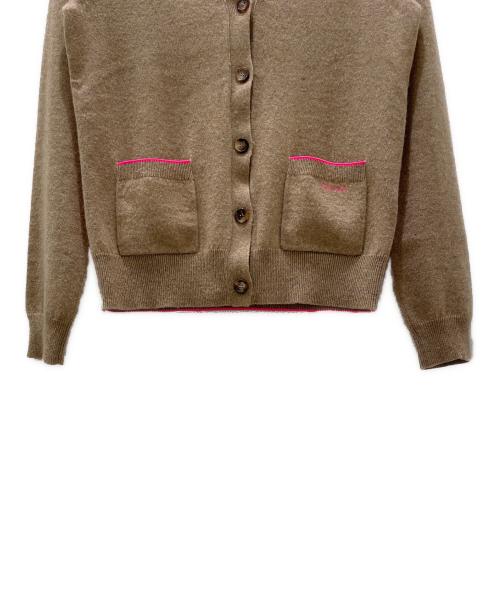 CELINE（セリーヌ）CELINE (セリーヌ) フロントポケットカシミヤカーディガン ベージュ サイズ:Sの古着・服飾アイテム