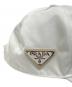 中古・古着 PRADA (プラダ) PRADA triangle logo plate cap/ロゴプレートキャップ ホワイト サイズ:M：40000円