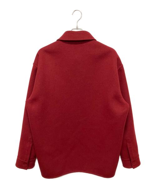 FENDI（フェンディ）FENDI (フェンディ) ズッカウールコート　FW1077 AL57 レッド×ブラック サイズ:50の古着・服飾アイテム