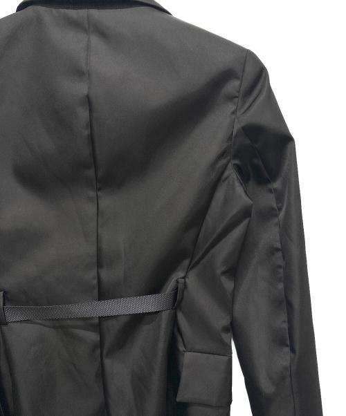 PRADA（プラダ）PRADA (プラダ) PRADA Nylon Trench Coat/アシンメトリージャケット ブラック サイズ:36の古着・服飾アイテム