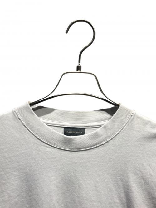 BALENCIAGA（バレンシアガ）BALENCIAGA (バレンシアガ) ダメージ加工Tシャツ ホワイト サイズ:Lの古着・服飾アイテム
