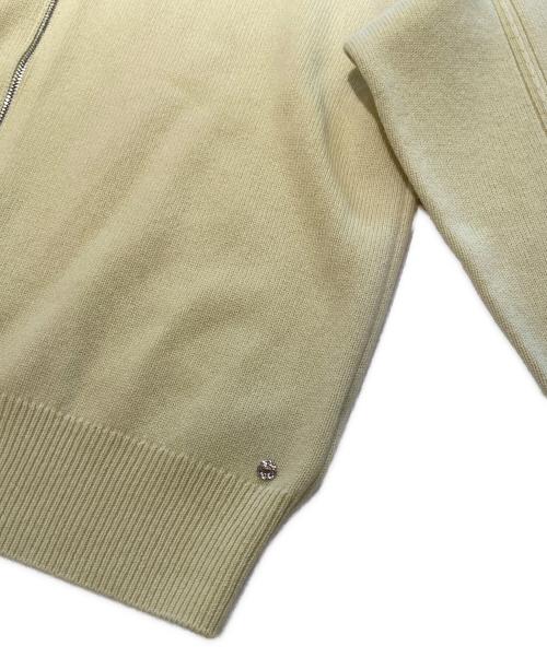 HERMES（エルメス）HERMES (エルメス) カシミヤ ジップ カーディガン イエロー サイズ:36の古着・服飾アイテム