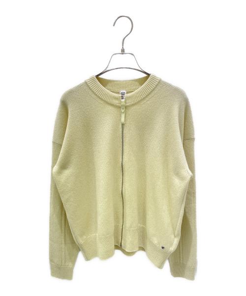 HERMES（エルメス）HERMES (エルメス) ジップカーディガン イエロー サイズ:36の古着・服飾アイテム