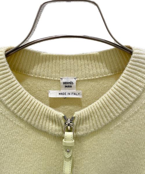 HERMES（エルメス）HERMES (エルメス) ジップカーディガン イエロー サイズ:36の古着・服飾アイテム