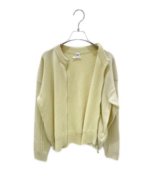 HERMES（エルメス）HERMES (エルメス) ジップカーディガン イエロー サイズ:36の古着・服飾アイテム