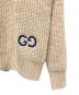 中古・古着 GUCCI (グッチ) Gucci Waffle-Knit GG Jacquard Sweater/インターロッキングロゴケーブルニット ベージュ サイズ:L：45000円