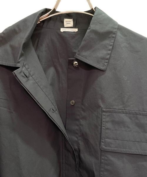 HERMES（エルメス）HERMES (エルメス) ドローコードシャツ ブラック サイズ:34の古着・服飾アイテム