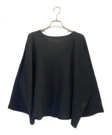 HOMME PLISSE ISSEY MIYAKE（オム プリッセ イッセイ ミヤケ）の古着「プリーツカットソー」｜ブラック