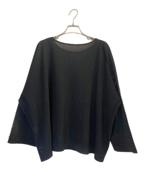 HOMME PLISSE ISSEY MIYAKE（オム プリッセ イッセイ ミヤケ）HOMME PLISSE ISSEY MIYAKE (オム プリッセ イッセイ ミヤケ) プリーツカットソー ブラック サイズ:2の古着・服飾アイテム