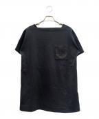 HERMESエルメス）の古着「ボートネックポケットカットソー」｜ブラック