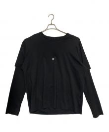 GIVENCHY（ジバンシィ）の古着「4GロゴレイヤードTシャツ」｜ブラック