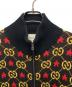 中古・古着 GUCCI (グッチ) Logo-Jacquard Cotton Zip-Up Cardigan/GGジップアップニット ブラック サイズ:XS：85000円