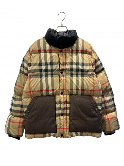 BURBERRY（バーバリー）BURBERRY (バーバリー) ノバチェックダウンジャケット 80243921 ブラウン サイズ:Sの古着・服飾アイテム