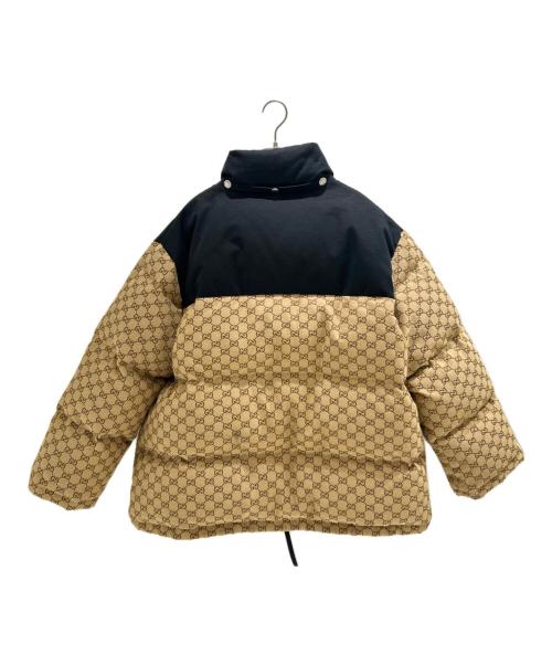 GUCCI（グッチ）GUCCI (グッチ) THE NORTH FACE (ザ ノース フェイス) GGダウンジャケット ベージュ サイズ:Lの古着・服飾アイテム