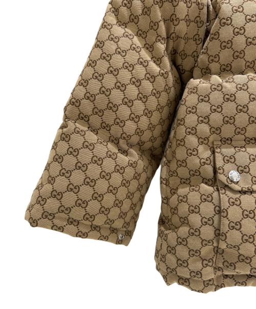 GUCCI（グッチ）GUCCI (グッチ) THE NORTH FACE (ザ ノース フェイス) GGダウンジャケット ベージュ サイズ:Lの古着・服飾アイテム