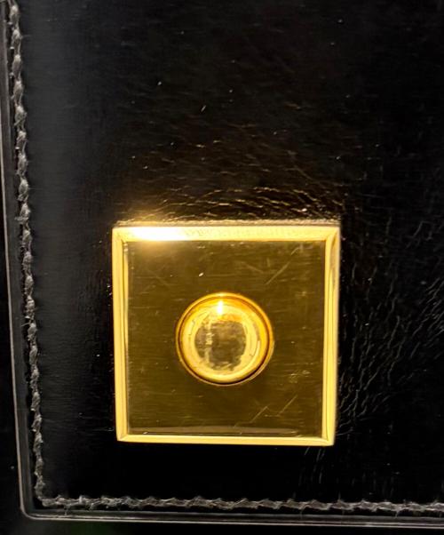 HERMES（エルメス）HERMES (エルメス) Piano ピアノ/ボックスカーフ/ブラック/〇R刻印：1988年製造/ゴールド金具 ブラックの古着・服飾アイテム