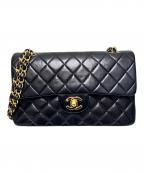 CHANELシャネル）の古着「マトラッセ23 Wフラップチェーンショルダーバッグ」｜ブラック