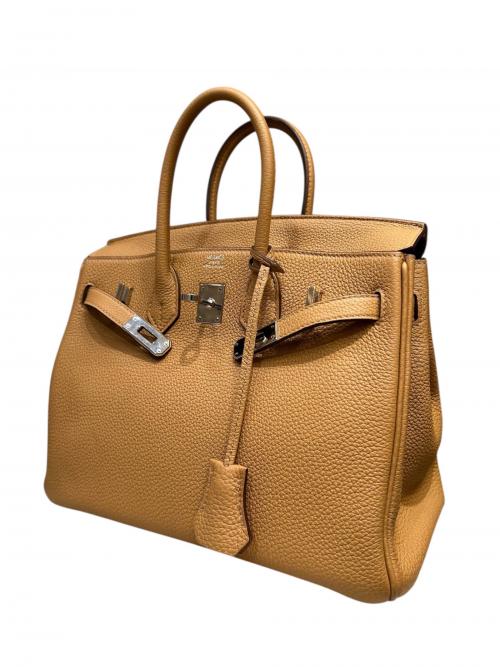 HERMES（エルメス）HERMES (エルメス) バーキン25/シルバー金具/トゴ/ビスキュイ/Z刻印/2021年 ビスキュイ サイズ:25の古着・服飾アイテム