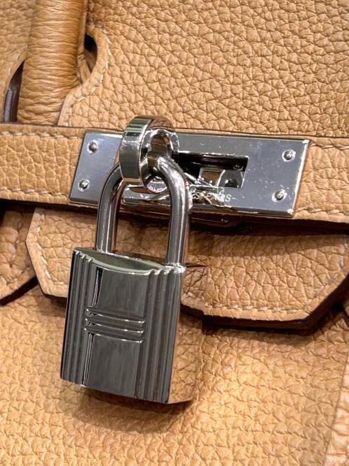 HERMES（エルメス）HERMES (エルメス) バーキン25/シルバー金具/トゴ/ビスキュイ/Z刻印 ビスキュイ サイズ:25の古着・服飾アイテム