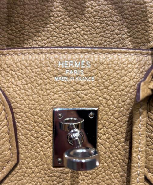 HERMES（エルメス）HERMES (エルメス) バーキン25/シルバー金具/トゴ/ビスキュイ/Z刻印 ビスキュイ サイズ:25の古着・服飾アイテム